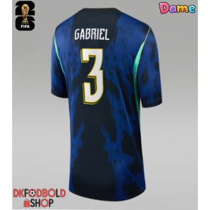 Brasilien Gabriel Magalhaes #3 Udebanetrøje Dame VM 2026 Kort ærmer Brasilien Gabriel Magalhaes #3 Udebanetrøje Dame VM 2026 Kort ærmer